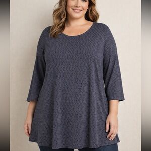 Gudrun Sjoden 100% Organic Cotton Top tunic Large artsy lagenlook